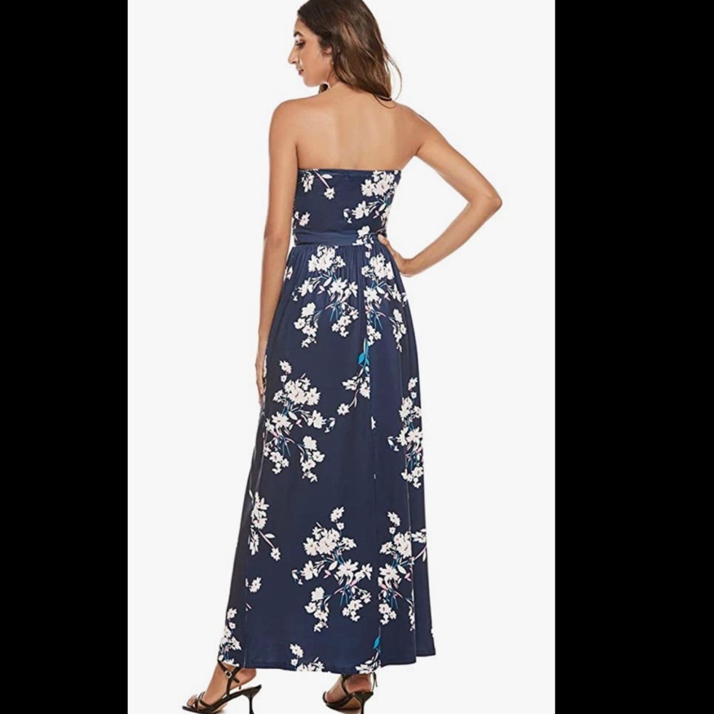 Navy floral maxi dress - Picture 3 of 5